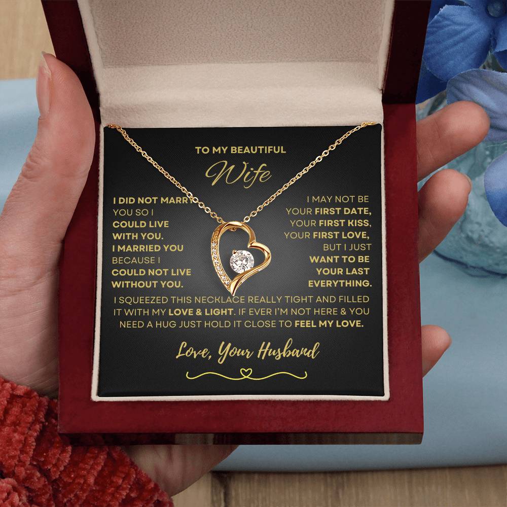 To My Beautiful Wife | Forever Love Necklace