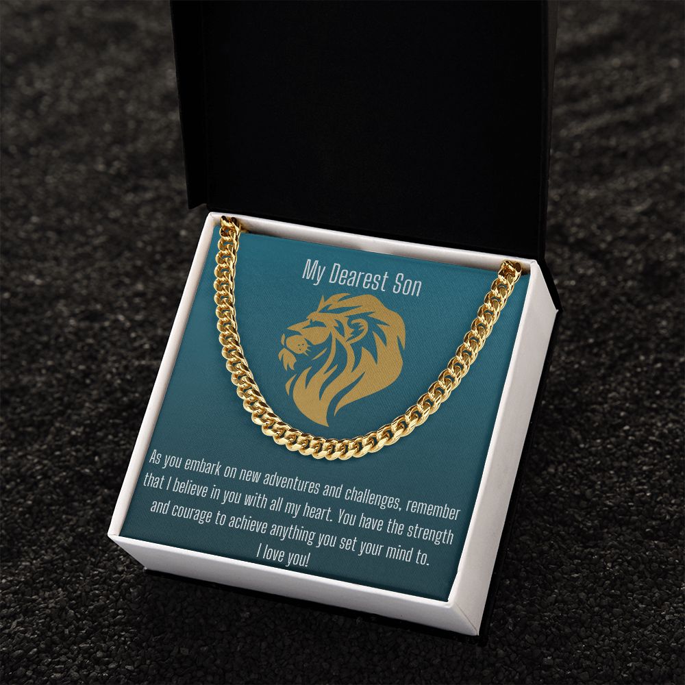 My Dearest Son (Blue) | Cuban Link Chain