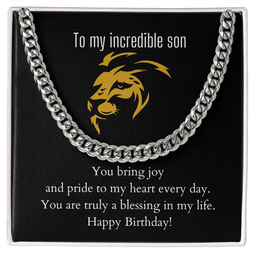 To My Incredible Son | Cuban Link Chain