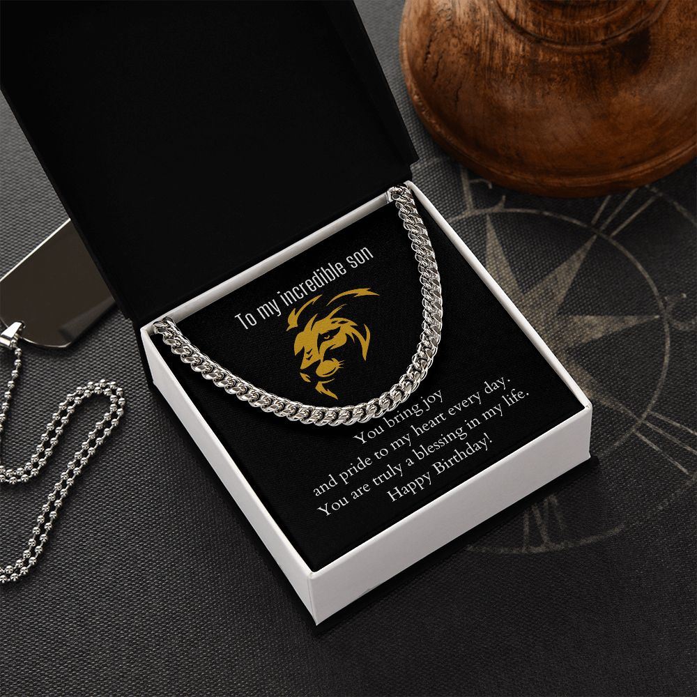 To My Incredible Son | Cuban Link Chain