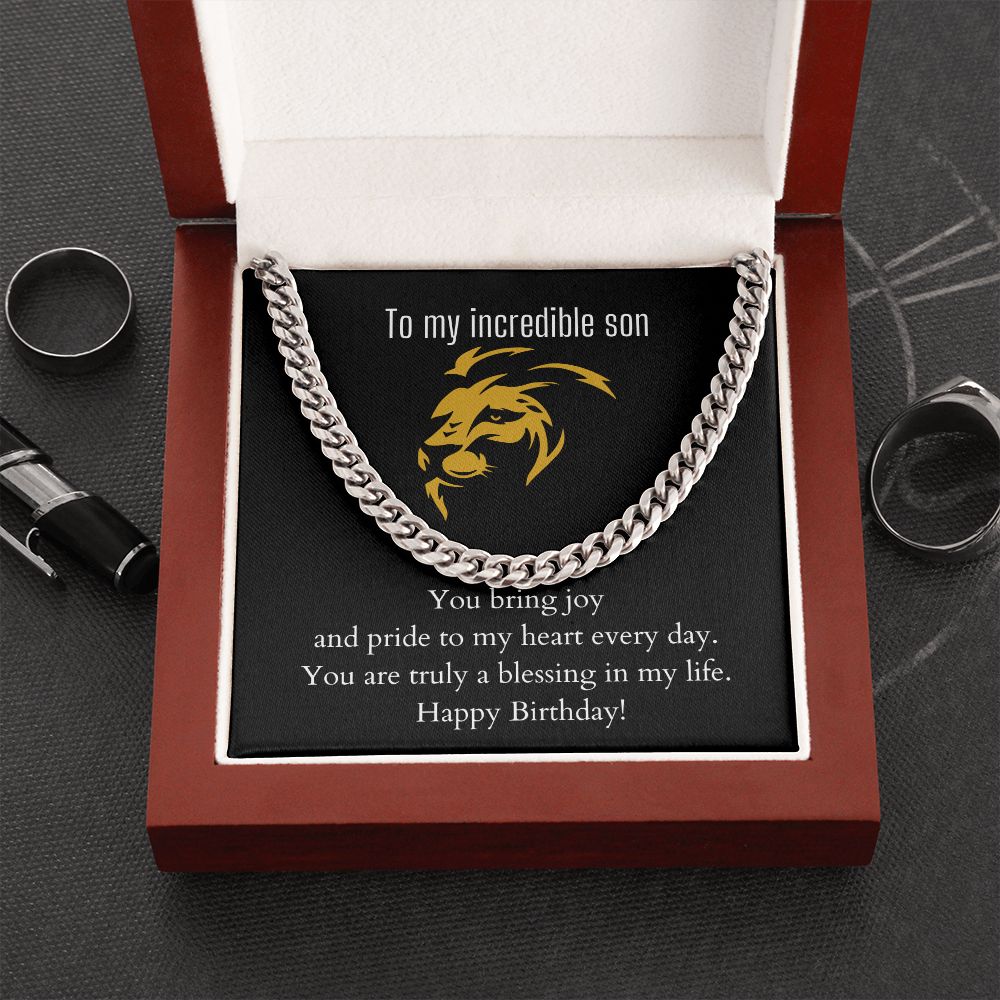 To My Incredible Son | Cuban Link Chain