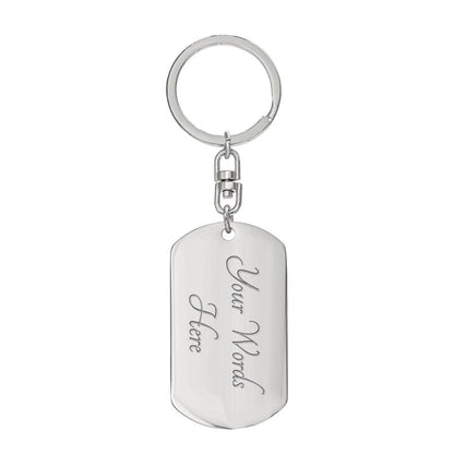 Keep Pushing yourself | Lion | Dog Tag with Swivel Keychain