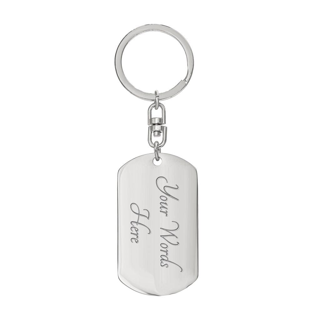 Soccer Dad | Graphic Dog Tag Keychain | Black