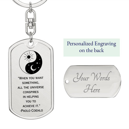 The Alchemist | Dog Tag with Swivel Keychain