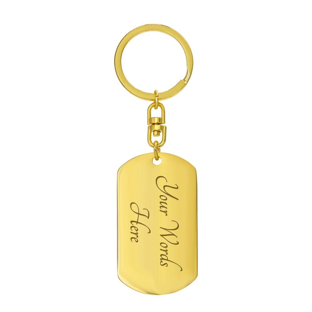 Soccer Dad | Graphic Dog Tag Keychain | Blue