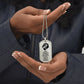 Keep Pushing yourself | Lion | Dog Tag