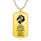 Keep Pushing yourself | Lion | Dog Tag