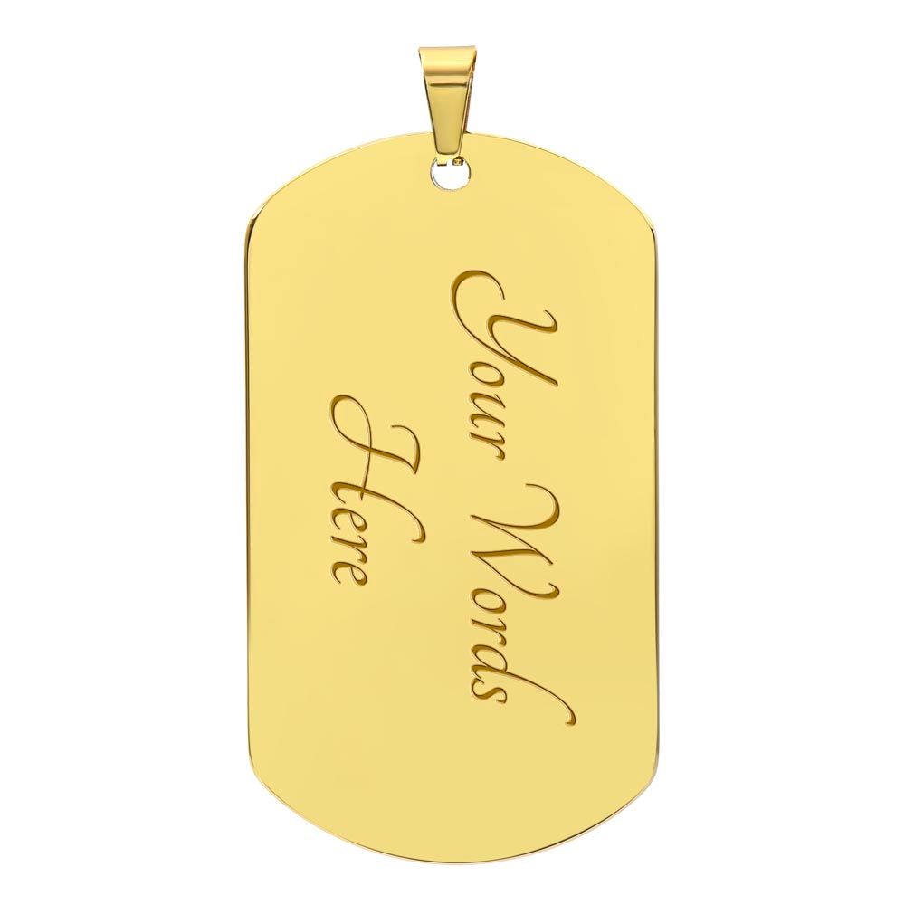 Keep Pushing yourself | Lion | Dog Tag