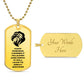 Keep Pushing yourself | Lion | Dog Tag