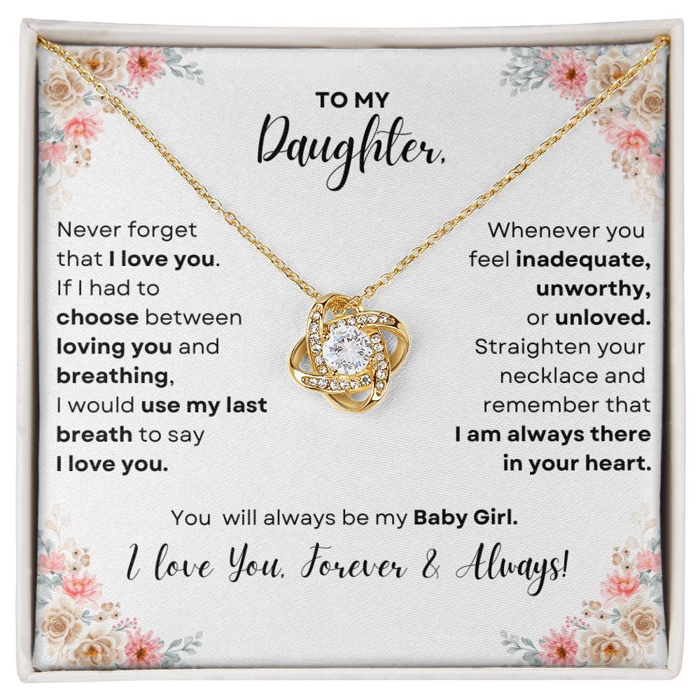 To My Daughter | Love Knot Necklace