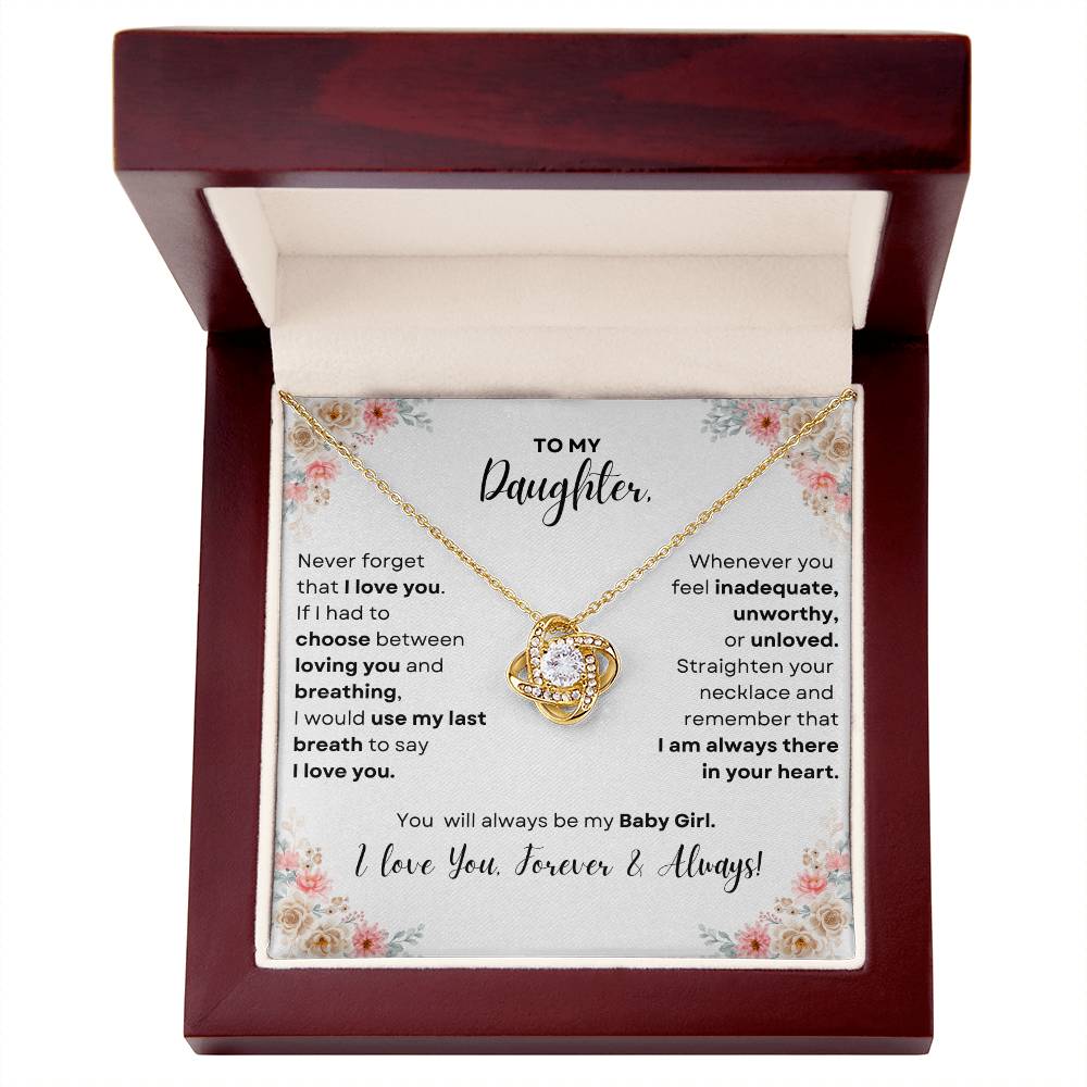 To My Daughter | Love Knot Necklace