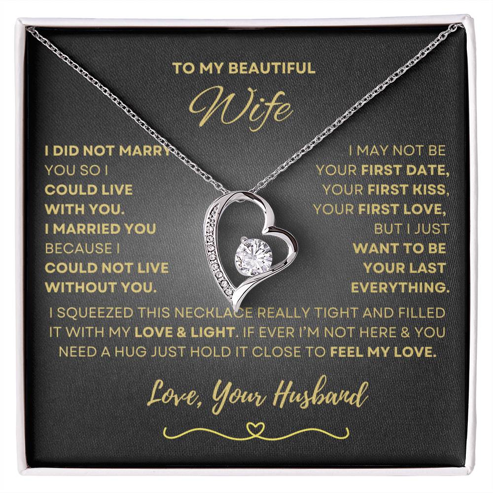 To My Beautiful Wife | Forever Love Necklace