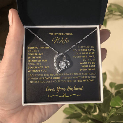 To My Beautiful Wife | Forever Love Necklace