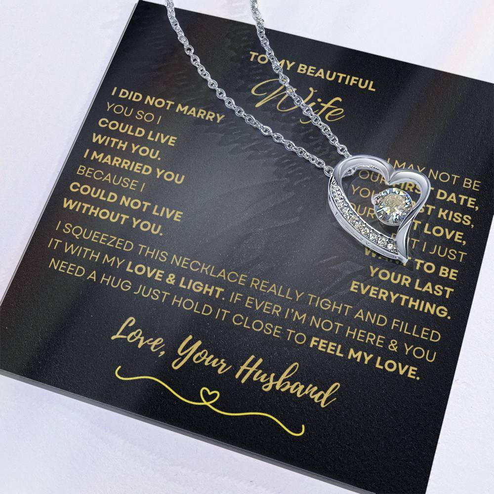 To My Beautiful Wife | Forever Love Necklace