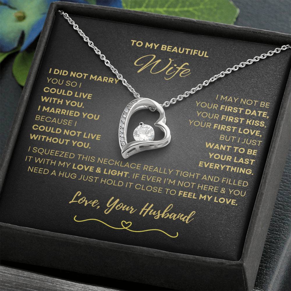 To My Beautiful Wife | Forever Love Necklace