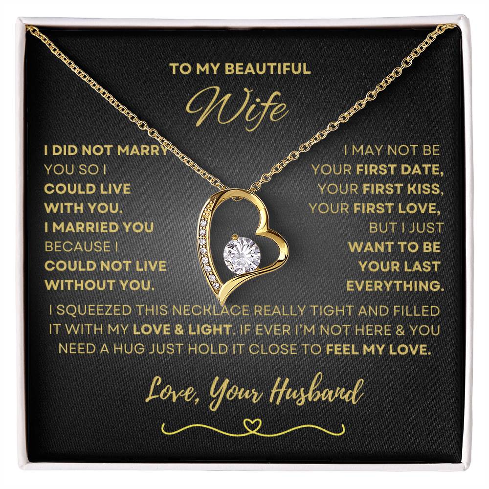 To My Beautiful Wife | Forever Love Necklace