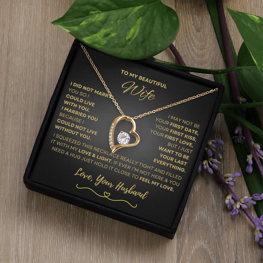 To My Beautiful Wife | Forever Love Necklace