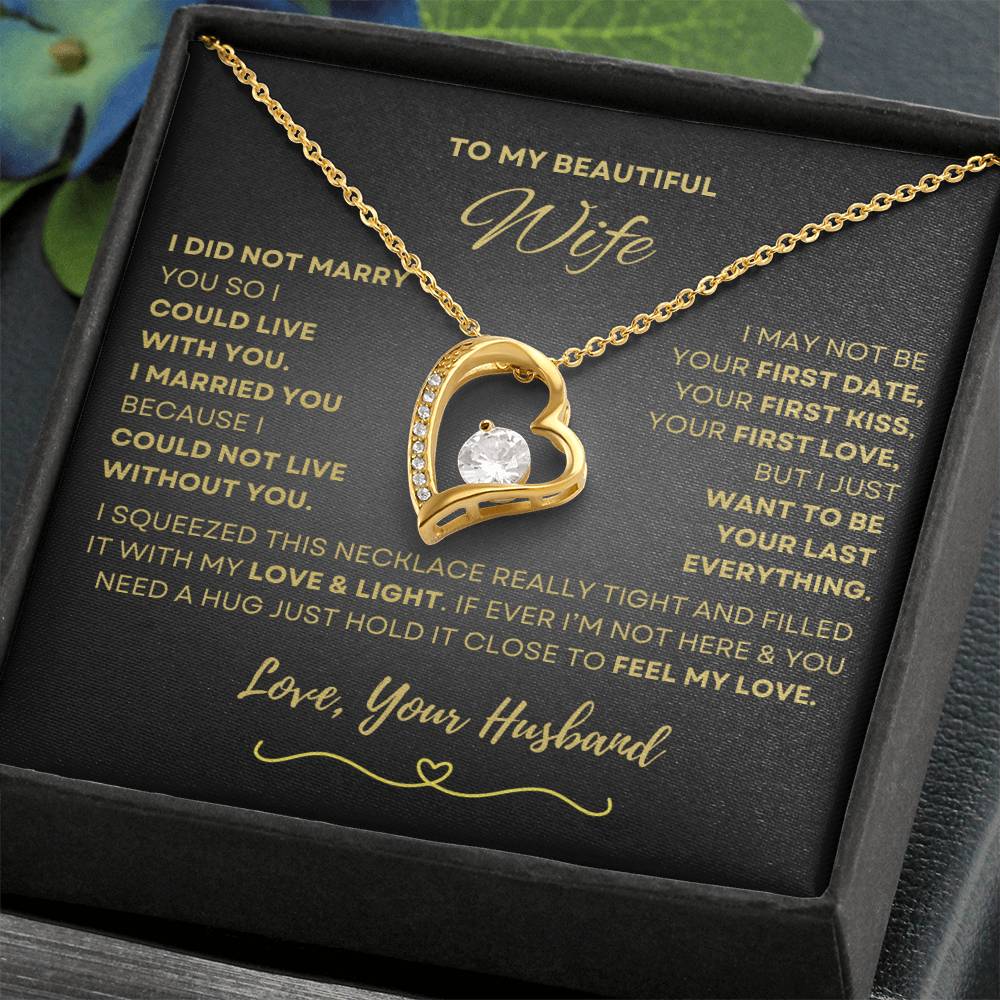 To My Beautiful Wife | Forever Love Necklace