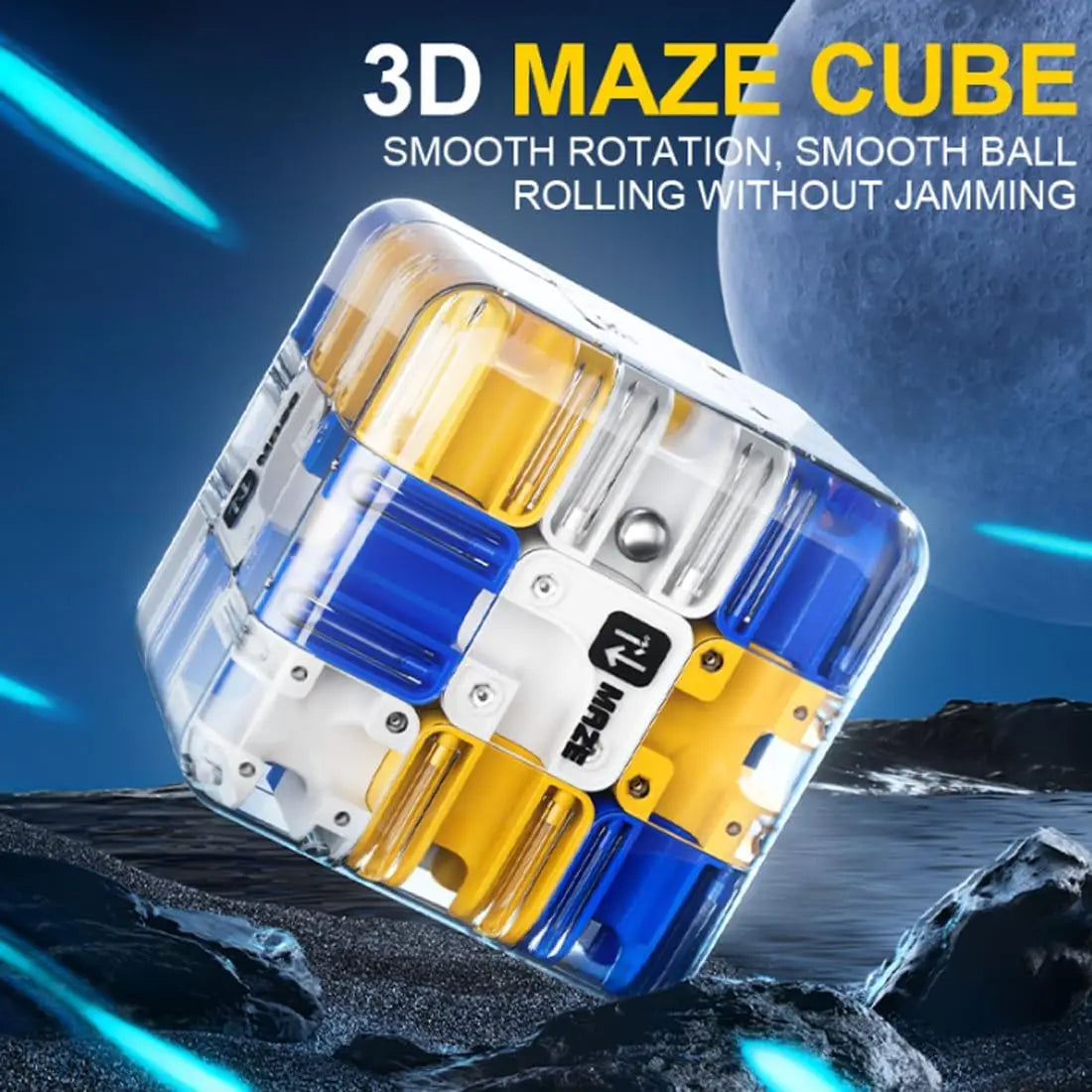 Magnetic Maze Cube Rolling Challenge