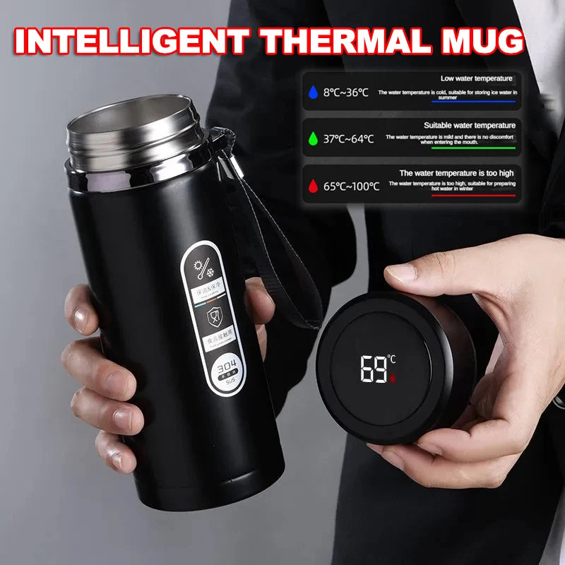 ThermoMate LED Stainless Travel Thermos Bottle