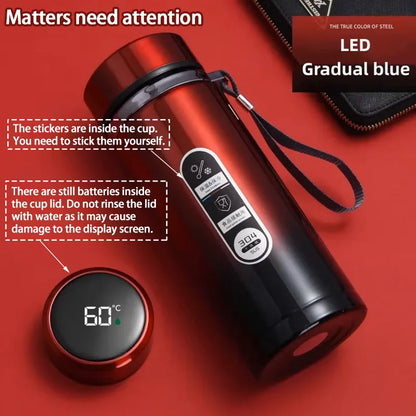 ThermoMate LED Stainless Travel Thermos Bottle