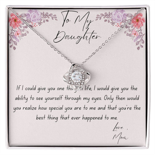 To My Daughter | Love Knot Necklace